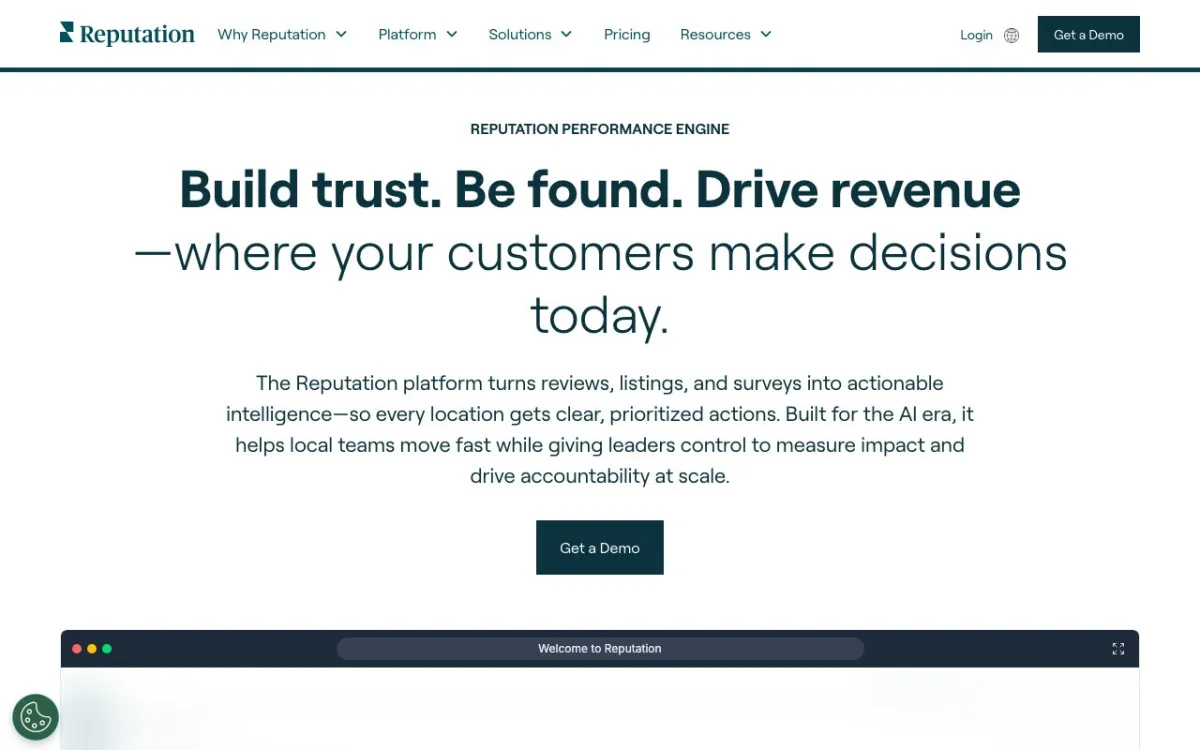 Reputation homepage