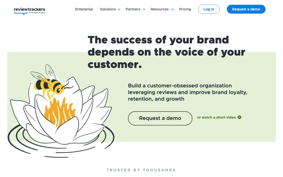 ReviewTrackers homepage