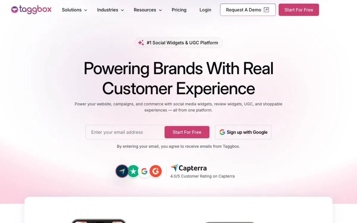 Taggbox homepage