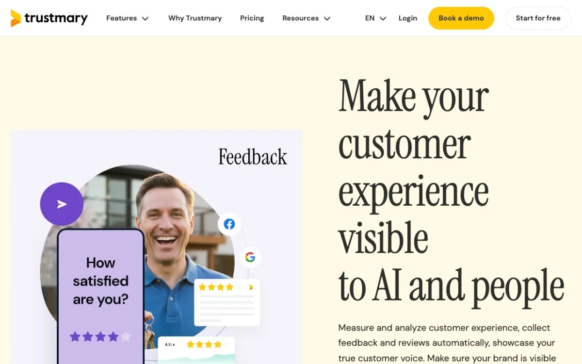 Trustmary homepage
